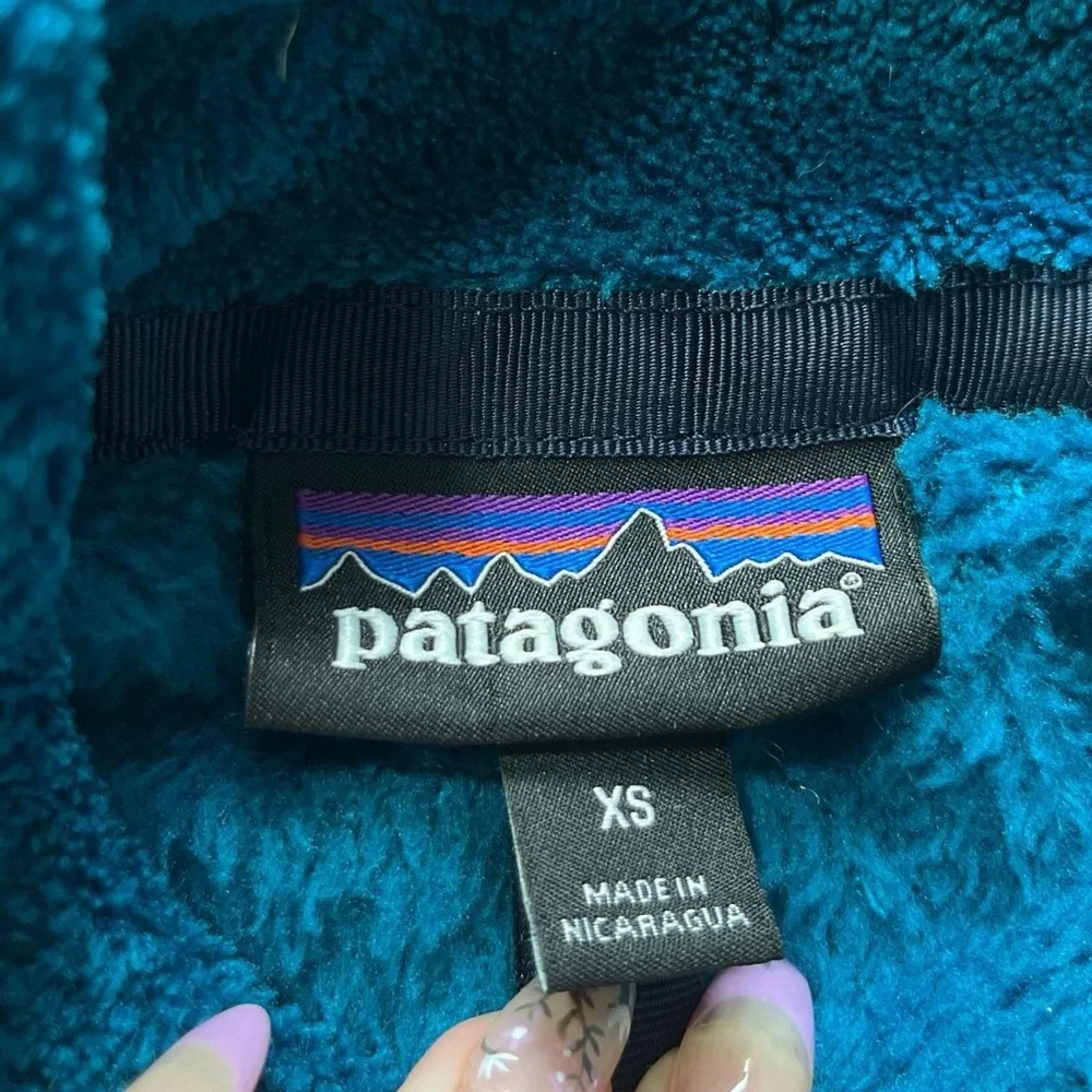 Patagonia Teal Fleece Pullover Synchilla Button Closure Sweater - Picture 6 of 6